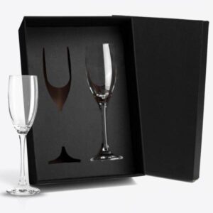 Kit Taças de Vidro Personalizado 190 ml 2 Peças - MVI-08712 para Brindes de Eventos e Feiras da Zen Brindes.