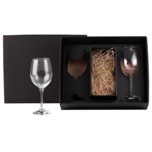 Kit Taças de Vidro Personalizado 2 Peças - MVI-28612 para Brindes de Eventos e Feiras da Zen Brindes.
