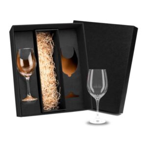 Kit Taças de Vidro para Vinho Personalizado 490 ml - MVI-18612 para Brindes de Eventos e Feiras da Zen Brindes.