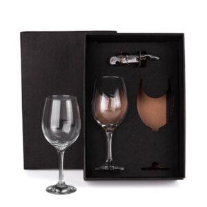Kit Vinho com Abridor 3 Peças Personalizado - MKT-9008E para Brindes de Eventos e Feiras da Zen Brindes.