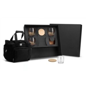Kit Whisky com Bolsa Térmica Personalizado - MKT-90081 para Brindes de Eventos e Feiras da Zen Brindes.
