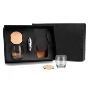 Kit Whisky com Canivete 5 Peças Personalizado - MKT-90083 para Brindes de Eventos e Feiras da Zen Brindes.