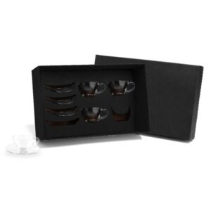 Kit Xícaras com Pires 90 ml 8 Peças Personalizado - MCO-03094 para Brindes de Eventos e Feiras da Zen Brindes.