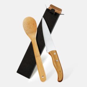 Kit de Faca 7" e Colher Personalizado Special Line - MKF-90703 para Brindes de Eventos e Feiras da Zen Brindes.