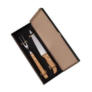 Kit de Faca 7" e Garfo 2 Peças Personalizado - MKF-02743 para Brindes de Eventos e Feiras da Zen Brindes.