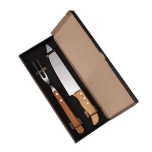 Kit de Faca 8" e Garfo 2 Peças Personalizado - MKF-02833 para Brindes de Eventos e Feiras da Zen Brindes.
