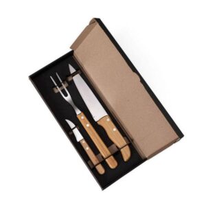 Kit de Facas Personalizado 3 Peças para Brindes - MKF-02713 para Brindes de Eventos e Feiras da Zen Brindes.