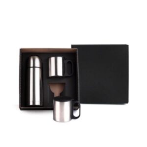 Kit de Garrafa e Caneca Personalizado 330 e 180 ml - MIX-02411 para Brindes de Eventos e Feiras da Zen Brindes.