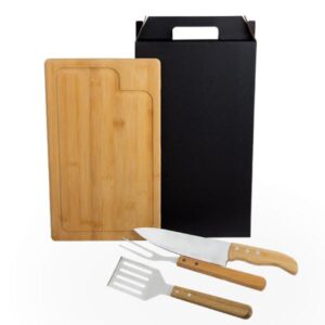 Kit para Churrasco Personalizado 4 Peças - MMX-04416 para Brindes de Eventos e Feiras da Zen Brindes.