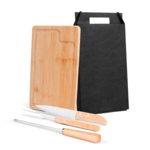 Kit para Churrasco Personalizado 4 Peças - MMX-19266 para Brindes de Eventos e Feiras da Zen Brindes.