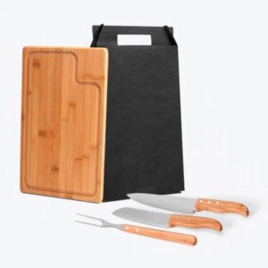 Kit para Churrasco Personalizado Texas 4 Peças - MMB-04623 para Brindes de Eventos e Feiras da Zen Brindes.