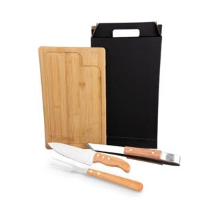 Kit para Churrasco com Pegador Personalizado - MMX-04406 para Brindes de Eventos e Feiras da Zen Brindes.