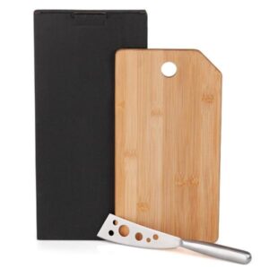Kit para Frios em Bambu e Inox Personalizado - MPD-20033 para Brindes de Eventos e Feiras da Zen Brindes.