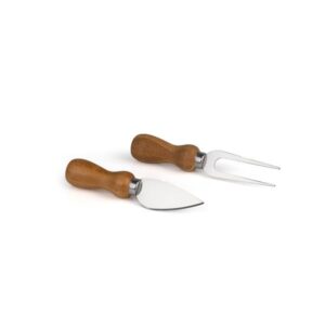Kit para Queijo Inox e Bambu Personalizado - MCJ-00023-900 para Brindes de Eventos e Feiras da Zen Brindes.