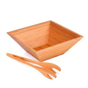 Kit para Salada em Bambu Personalizado - MCJ-00283 para Brindes de Eventos e Feiras da Zen Brindes.