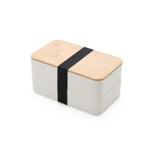 Marmita Dupla Fibra Bambu Personalizado - X06090 para Brindes de Eventos e Feiras da Zen Brindes.