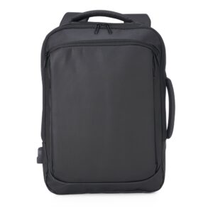 Mochila Personalizada Couro USB 17 Litros - X01901B para Brindes de Eventos e Feiras da Zen Brindes.