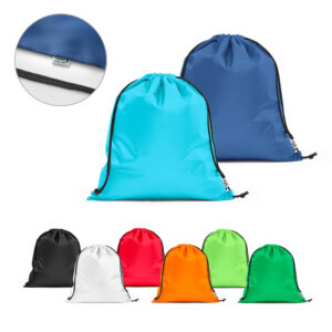 Mochila Saco Poliéster Reciclado Personalizado - S92931 para Brindes de Eventos e Feiras da Zen Brindes.