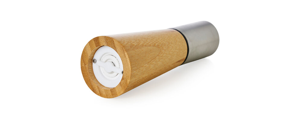 Moedor de Sal Grosso e Pimenta Personalizado - MTE-00933 para Brindes de Eventos e Feiras da Zen Brindes.