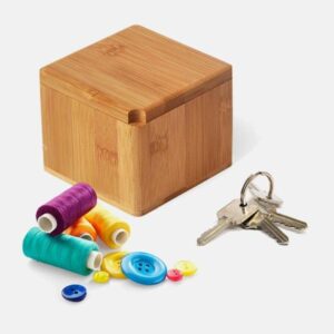 Porta Objetos em Bambu Personalizado - MPO-13003 para Brindes de Eventos e Feiras da Zen Brindes.