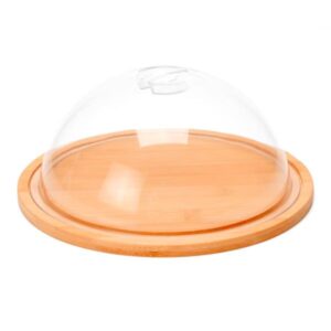 Porta-Queijo Personalizado em Bambu e Poliestireno - MPD-00193 para Brindes de Eventos e Feiras da Zen Brindes.