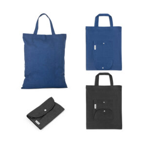 Sacola Dobrável Reciclada Personalizada - S92328 para Brindes de Eventos e Feiras da Zen Brindes.