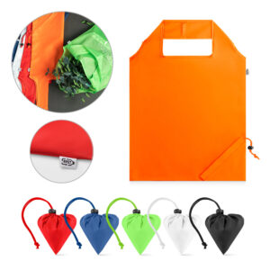 Sacola Dobrável Reciclada Personalizada - S92930 para Brindes de Eventos e Feiras da Zen Brindes.