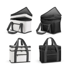 Sacola Térmica Reciclada Personalizada - S92346 para Brindes de Eventos e Feiras da Zen Brindes.
