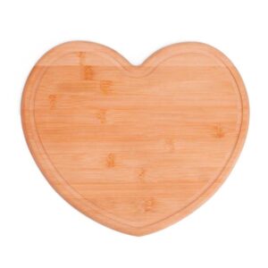 Tábua em Bambu Personalizado Coração para Eventos - MTA-42003 para Brindes de Eventos e Feiras da Zen Brindes.