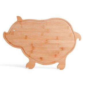Tábua em Bambu Porco Personalizado - MTA-40003 para Brindes de Eventos e Feiras da Zen Brindes.