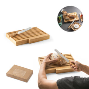 Tábua para Pão em Bambu Personalizado - S94321 para Brindes de Eventos e Feiras da Zen Brindes.