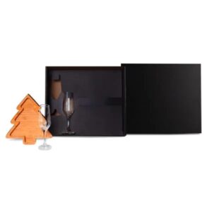 Kit Petisqueira e Taças para Champagne 3 Peças - MKT-90349