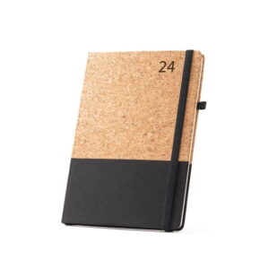 Agenda 2024 em cortiça e linho Quental B5 - S66200 - Agendas Brinde Personalizado - Zen Brindes