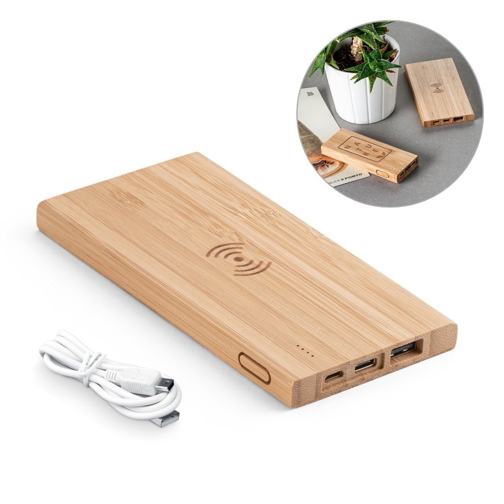 Bateria portátil Fitch Eco - S57909 - Power Banks Brinde Personalizado - Zen Brindes