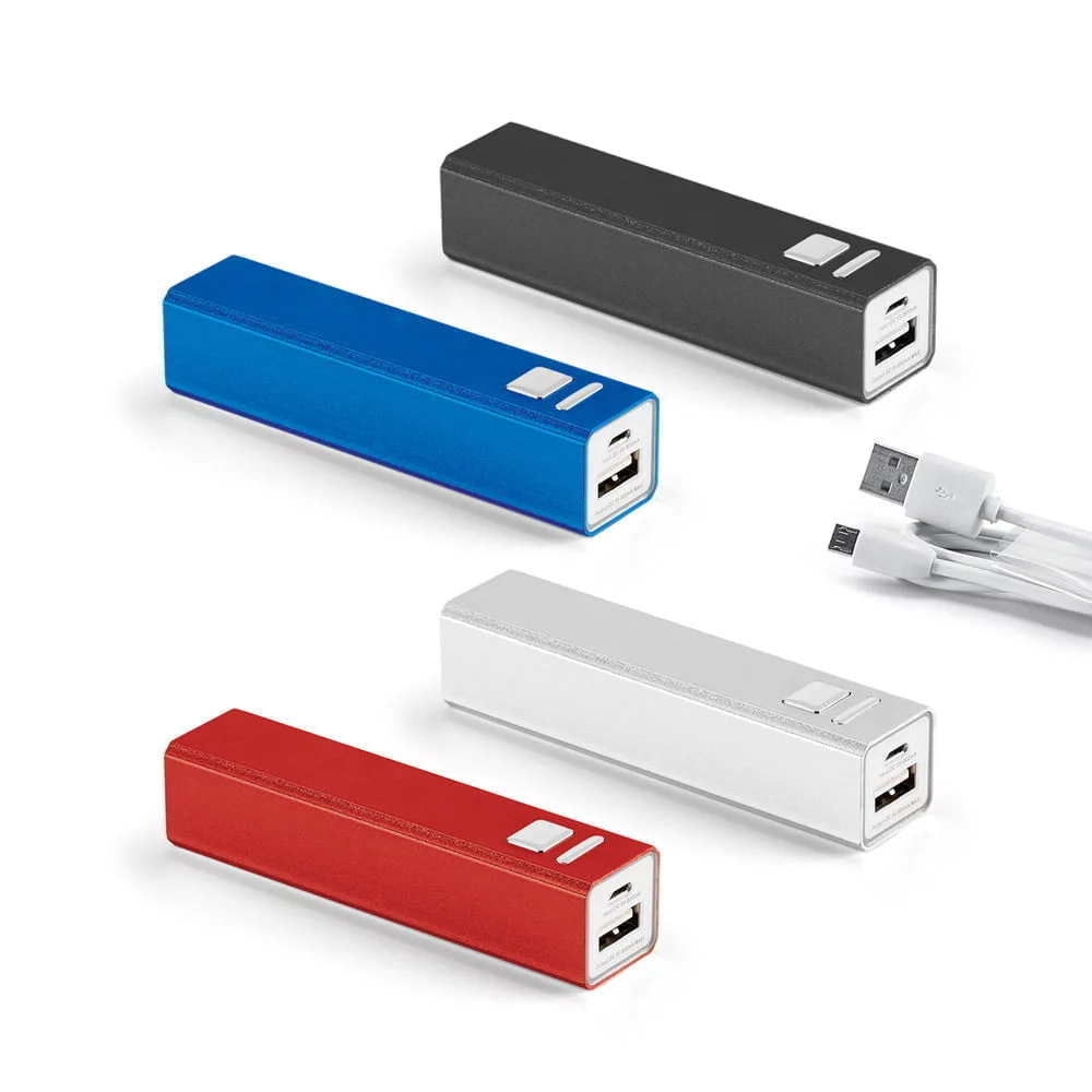 Bateria portátil Leo 2'2 - S57323 - Power Banks Brinde Personalizado - Zen Brindes