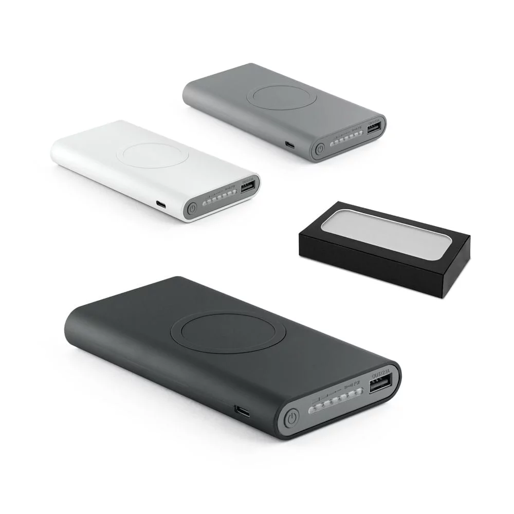 Bateria portátil wireless Aldrin X - S57904 - Power Banks Brinde Personalizado - Zen Brindes