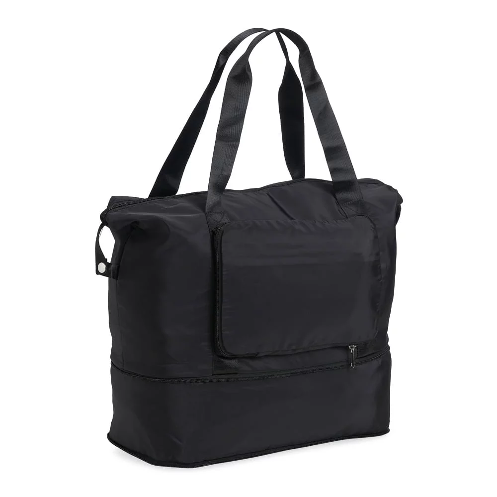 Bolsa Dobrável e Expansível 35 litros - X04091 - Preto -  Brinde Personalizado - Zen Brindes