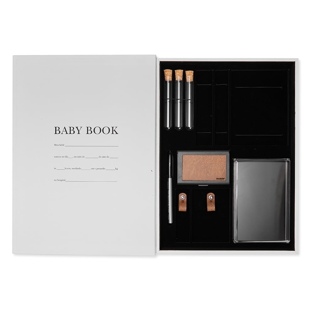 Livro Box Baby Book Premium - X14903 - Linha Cuidado Pessoal Brinde Personalizado - Zen Brindes