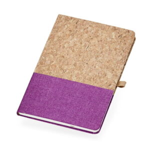 Caderneta A5 Cortiça - X18712 - Roxo -  Brinde Personalizado - Zen Brindes