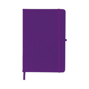Caderneta Emborrachada com Porta Caneta Roxo na Zen Brindes - Presente Personalizado