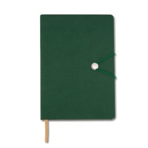 Caderneta Sintética com Fecho - X18519 - Verde -  Brinde Personalizado - Zen Brindes