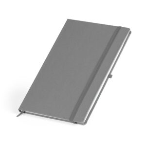 Caderneta em Couro Sintético - X14728S - Cinza -  Brinde Personalizado - Zen Brindes