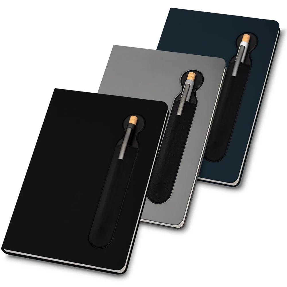 Caderneta com Suporte para Caneta - ACAD130 - Cadernos Brinde Personalizado - Zen Brindes