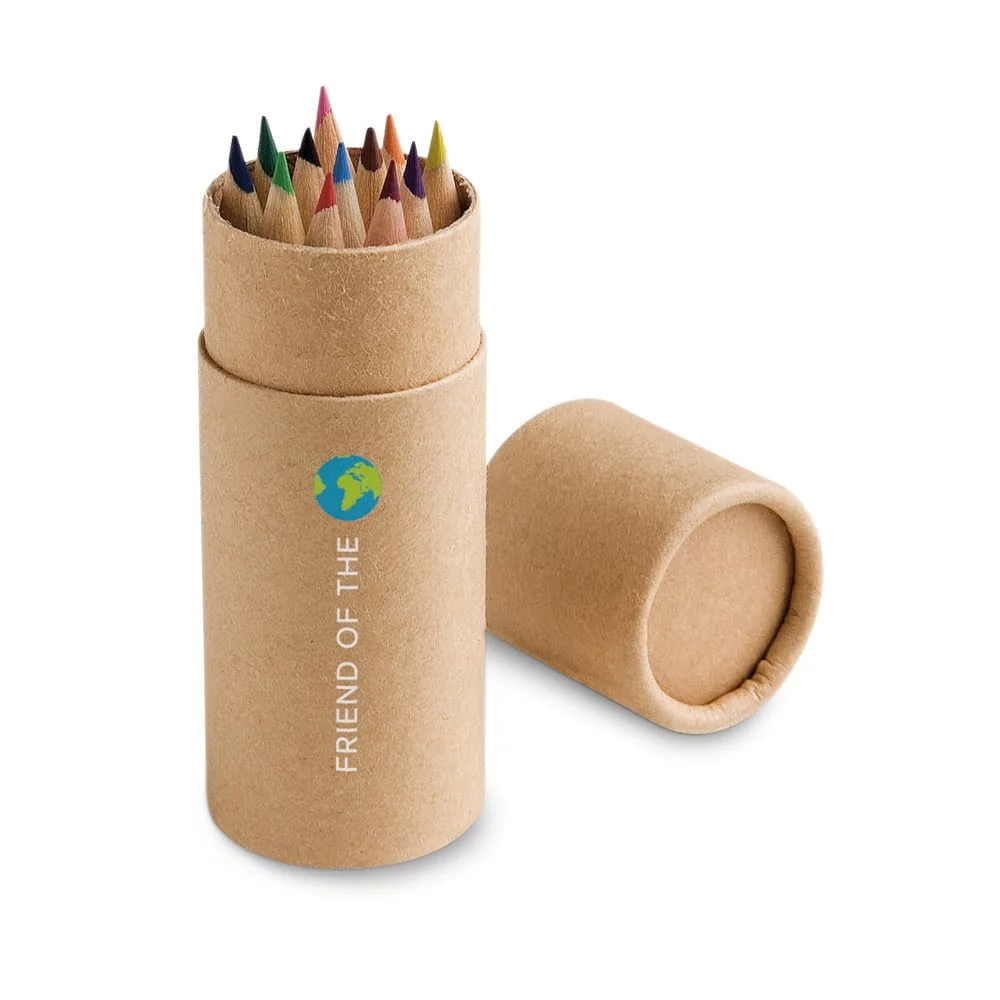 Caixa com 12 lápis de cor Cricket - S51752 - Combos Brinde Personalizado - Zen Brindes