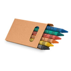 Caixa de cartão com 6 gizes de cera Eagle - S51754 - Combos Brinde Personalizado - Zen Brindes
