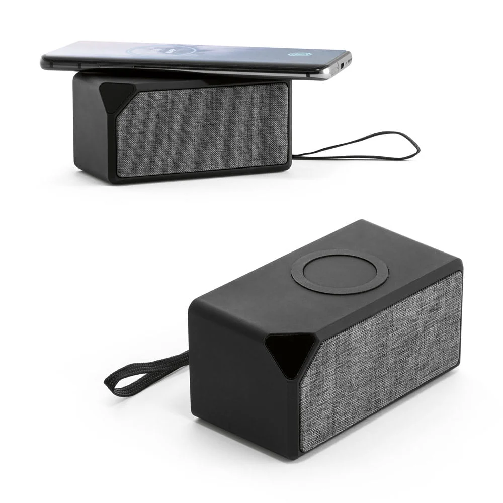 Caixa de som portátil Grubbs Bk - S57933 - Caixas de Som Brinde Personalizado - Zen Brindes