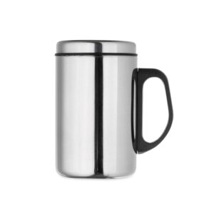 Caneca 350ml com Parede Dupla Prata na Zen Brindes - Presente Personalizado