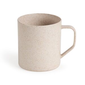 Caneca Fibra de Arroz 400ml Bege na Zen Brindes - Presente Personalizado