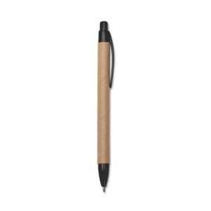 Caneta de Papel Ecológica - X18542 - Preto -  Brinde Personalizado - Zen Brindes