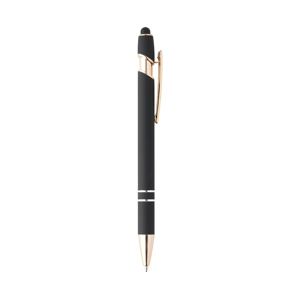 Caneta Metálica Touch - X05011 - Preto -  Brinde Personalizado - Zen Brindes